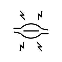 Myalgia icon Outline set in black and white color