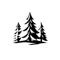 Majestic Pine Trees in the Forest: A Serene Nature Illustration