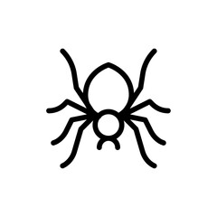 Spider icon Outline set in black and white color