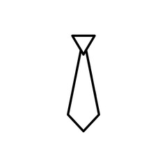 Tie icon Outline set in black and white color