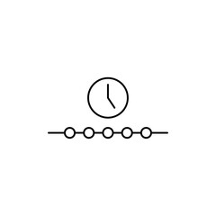 Timeline icon Outline set in black and white color