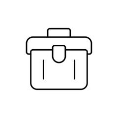 Toolbox icon Outline set in black and white color