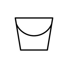 Water bucket icon Outline set in black and white color