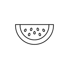 Watermelon icon Outline set in black and white color