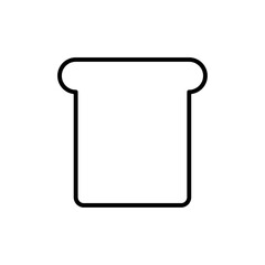 White bread icon Outline set in black and white color