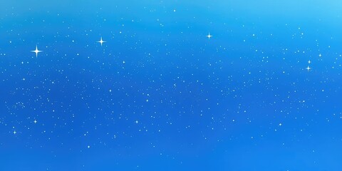 Fototapeta premium A star-filled canvas set on a gradient background transitioning from light to deep blue, glittering, galaxy, celestial