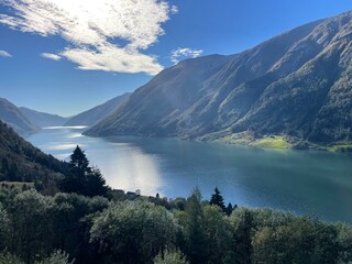 Obraz premium Beautiful fijord in norway
