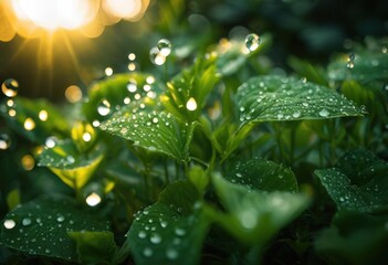 macro capturing vivid textures colors lush green plants featuring intricate details natural patterns, leaf, vibrant, organic, flora, botanical, surface