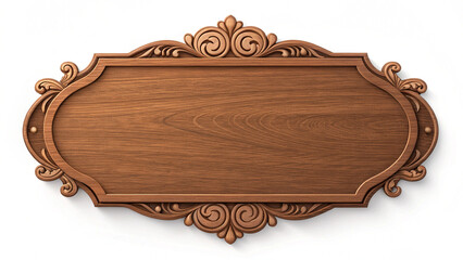 wooden frame isolated on white