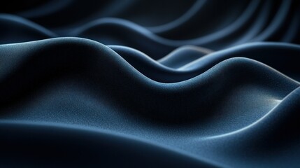Obraz premium Dark blue fabric waves, abstract background, texture, design