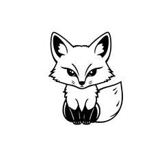Adorable Fox Illustration: Cute Cartoon Fox Design, Perfect for Nature Lovers and Animal Enthusiasts