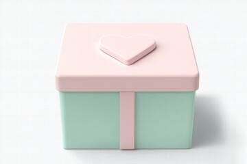 Obraz premium Simple gift box as a PNG cutout, isolated on a transparent background. The gift box , with clean edges