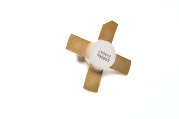 RF Power Transistor 2N5642 on white background