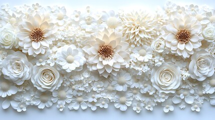 A luxurious 3D laminated wall featuring intricate floral patterns in rose gold on a cream background.