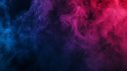 This abstract art brings swirling colorful smoke together in a mesmerizing display of vivid red and blue hues, representing passion and creativity in a modern context.