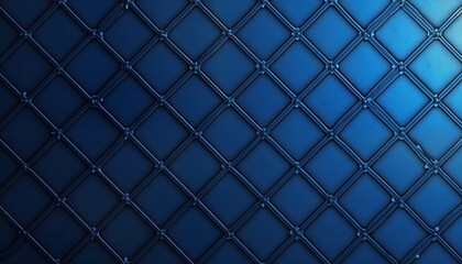Fototapeta premium Geometric blue pattern creates cool tech background. Abstract design with grid texture. Stylish backdrop for modern tech eco projects. Vivid blue color gives illustration effect. Suitable for graphic