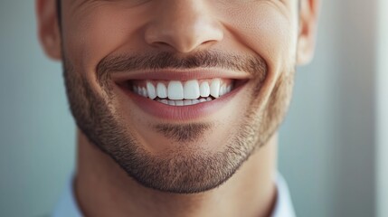 Fototapeta premium A cheerful Indian man beams with a charming smile, his bright white teeth reflecting vibrancy. Dressed in professional attire, he exudes confidence and warmth