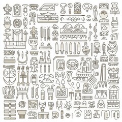 set of hand drawn icons