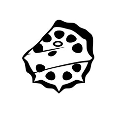 Lotus Seed Pod: Black and White Botanical Illustration.  A simple, elegant vector graphic design of a lotus seed pod, perfect for nature-themed projects.