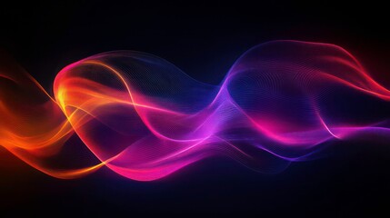Abstract glowing lines weaving together in a dark, futuristic space