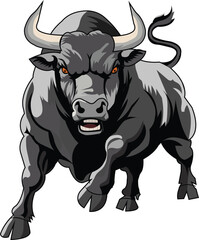 Furious bull