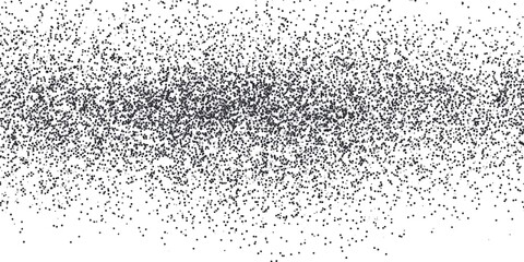 Monochrome grainy textured banner header generating abstract dotted pattern, enhancing design for digital platforms and marketing graphics