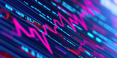 Digital Data Display with Trending Arrows