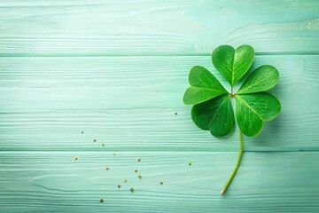 Simple Holiday Clover Leaf Layout: Festive Text-Friendly Background Design