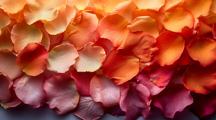 Rose petal gradient: from delicate shades to rich colours.