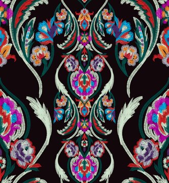 Pattern seamless print fashion textile design tropical floral flower stripe geometric abstract