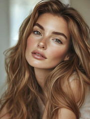 Naklejka premium Beautiful with soft hair