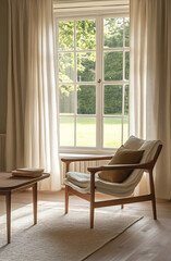 Fototapeta premium Cozy living room with natural light