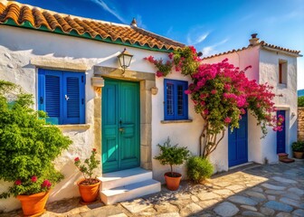Sun-drenched Greek Island House, Historic Salamina Home, Aegean Architecture, Charming Mediterranean Villa, Rustic Island Retreat