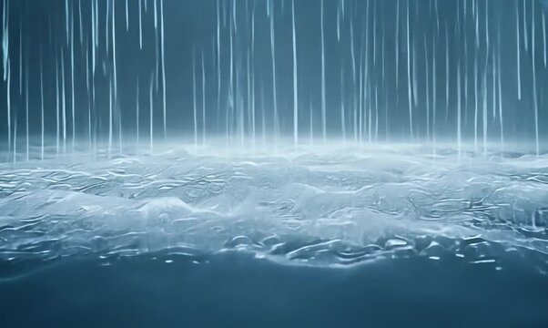 awe-inspiring glowing floor with mesmerizing rain