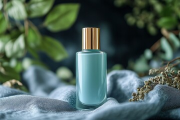 mockup of beauty fashion cosmetic makeup bottle lotion product with skincare healthcare concept on background