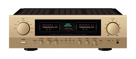 Złoty wzmacniacz stereo