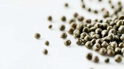 Caper isolated on white background, full depth of field