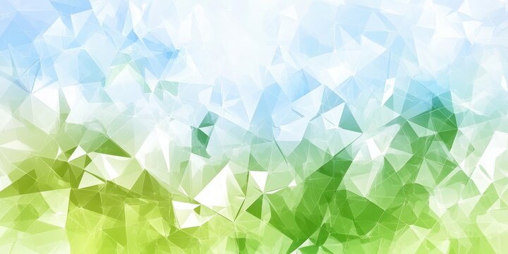 Abstract background with geometric shapes and light blue, green, and white colors for presentation design concept for business, technology, or education themes Generative AI - Powered by Adobe