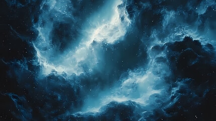 Fototapeta premium Mesmerizing cosmic landscape with starry sky glowing galaxy and enchanting seascape. Galactic Shores. Illustration
