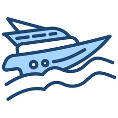 Yacht Blue Icon