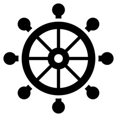 Helm Glyph Icon © Iconjam