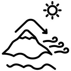 Obraz premium Leeward Outline Icon