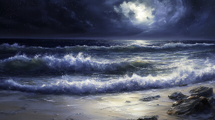 Fototapeta premium Asymmetrical galactic shore. Galactic Shores. Illustration