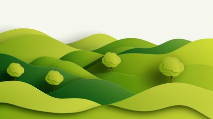 Obraz premium Experience the beauty of nature with this green abstract paper carving background. Perfect for designs that need a touch of elegance.
