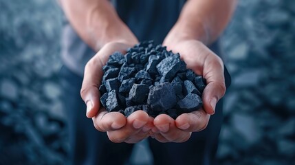 Experience the raw power of coal mining with a glimpse of an open pit mine and a handful of rich coal in hand.