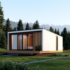 Prefabricated homes designed for rapid deployment in disaster relief areas, eco-conscious and efficient