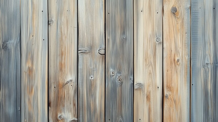 Obraz premium Reclaimed Wood Plank Texture with Mixed Tones of Brown and Gray, Natural Imperfections, and Subtle Nail Marks for Eco-Friendly Rustic Appeal