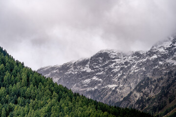 clouds over the mountains