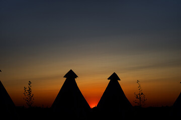 tee pee sunset vacation