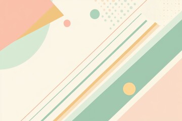 A flat, simple pastel-colored background soft pinks, greens, blues, oranges, yellows, beiges, white, mint green, and peach Generative AI